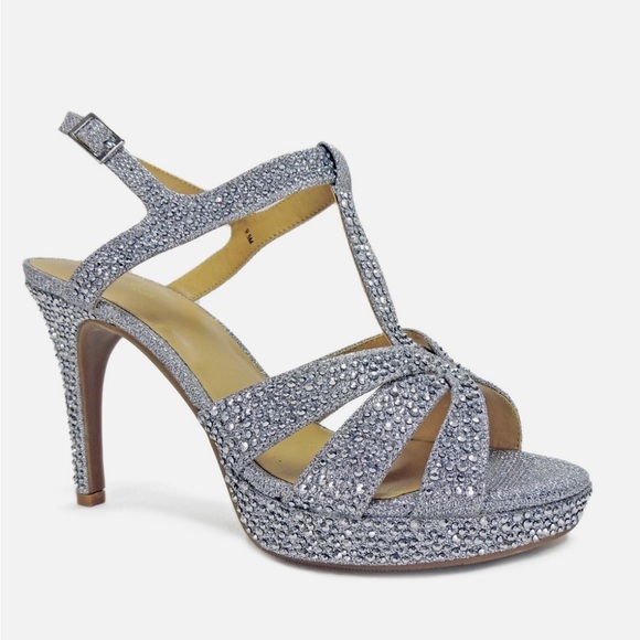 Thalia Sodi Shoes - Thalia Sodi Womens VERRDA2 Fabric PEEP Toe Bridal Slingback Silver Size 9.5